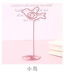 10 stuks/set memo naamkaarthouder cartoon flamingo vogelvormige fotohouder standaard plaats papier menu clips houders voor feest: 10 stuks per