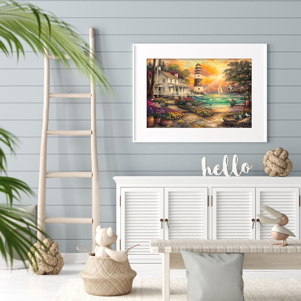 5D BRICOLAGE Plein Carré Diamant Peinture Montagne Paysage Broderie point De Croix Mosaïque Strass Halloween Décor