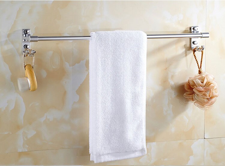 4 kleuren Ruimte Aluminium Badkamer Handdoek Bar Enkele Handdoek Bar Rail Houder Hanger: Chrome