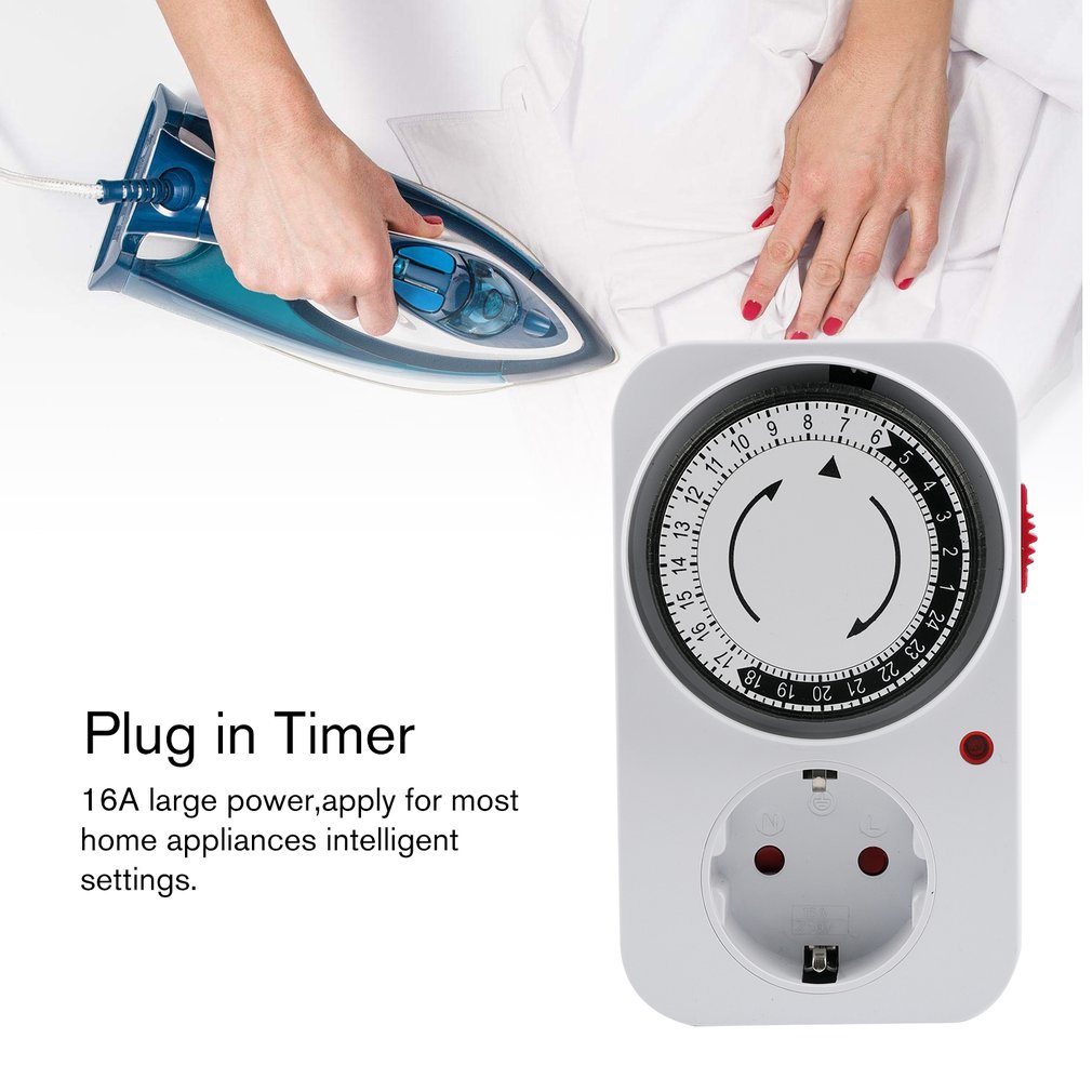 Digital 230V Timer Switch Socket Outlet Plug-in 24 Hour Programmable Time Control for Kitchen Electric Appliance