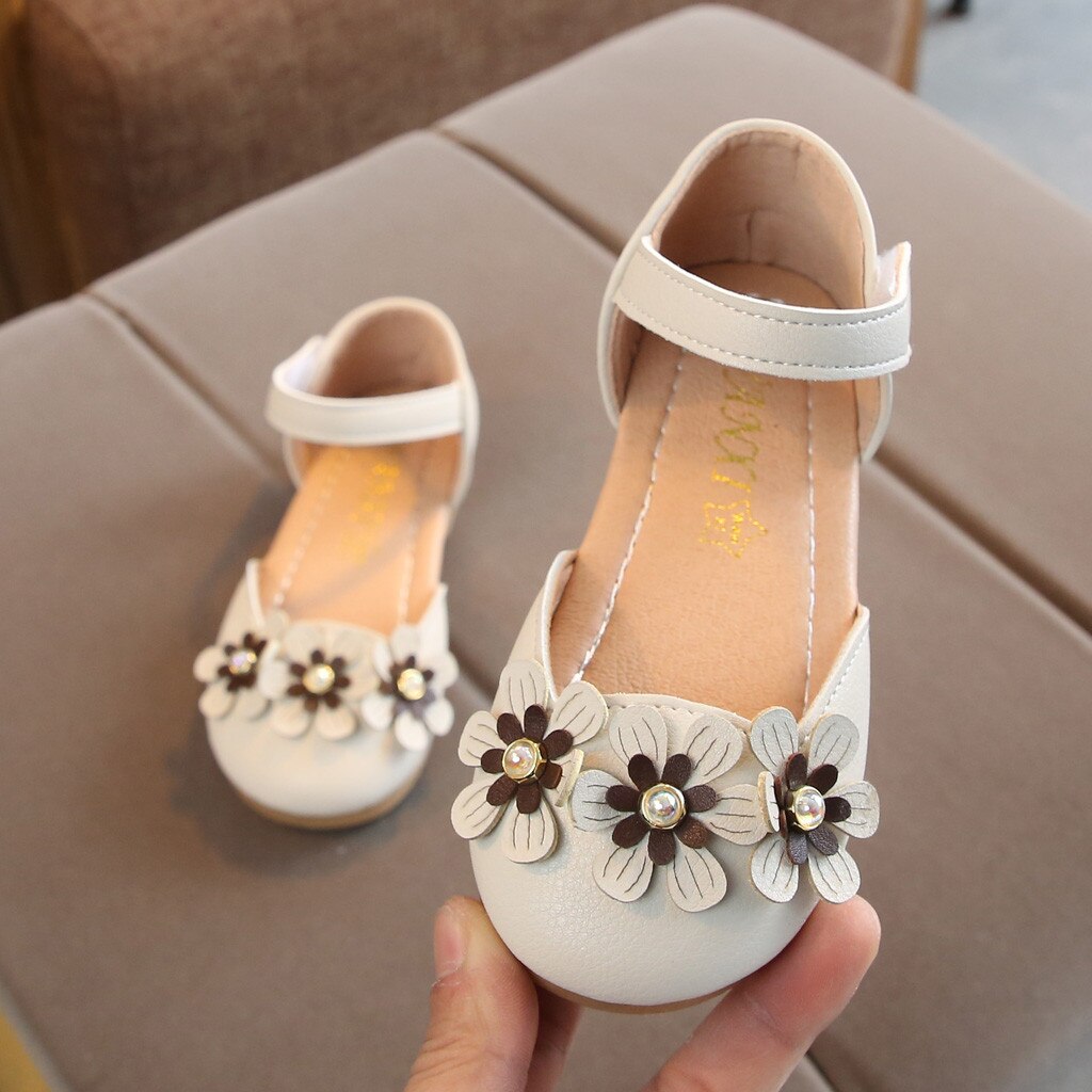 Princess Schoenen Meisjes Party Bow Schoenen Peuter Infant Solid Sandalen Kids Baby Casual Leren Prinses Schoenen