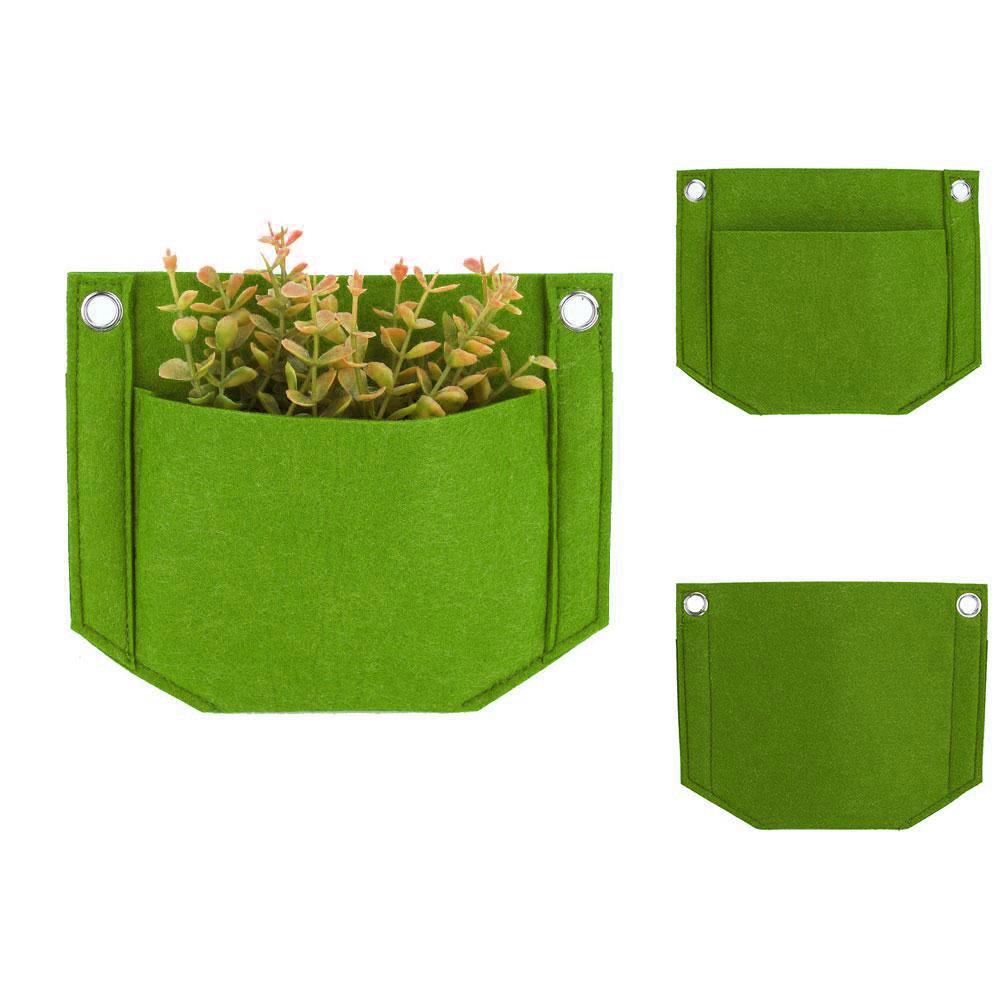 Blanket Hanging Planter System Garden Plant Greening Wall Planting Bag: Green