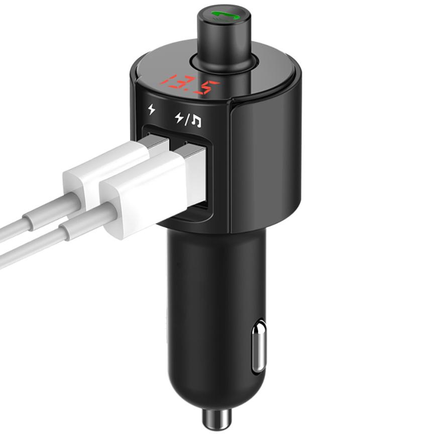 Bluetooth Auto Fm-zender Draadloze Radio Adapter MP3 Speler Plus USB charger