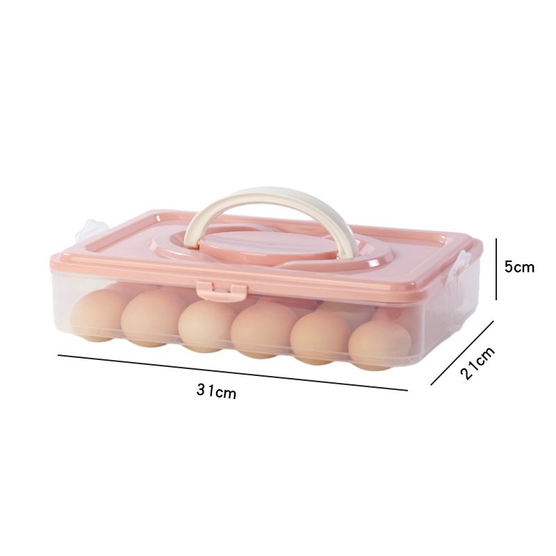 Kitchen egg storage box 2 layer 40 grid egg carton Food container storage box CY50601: PURPLE