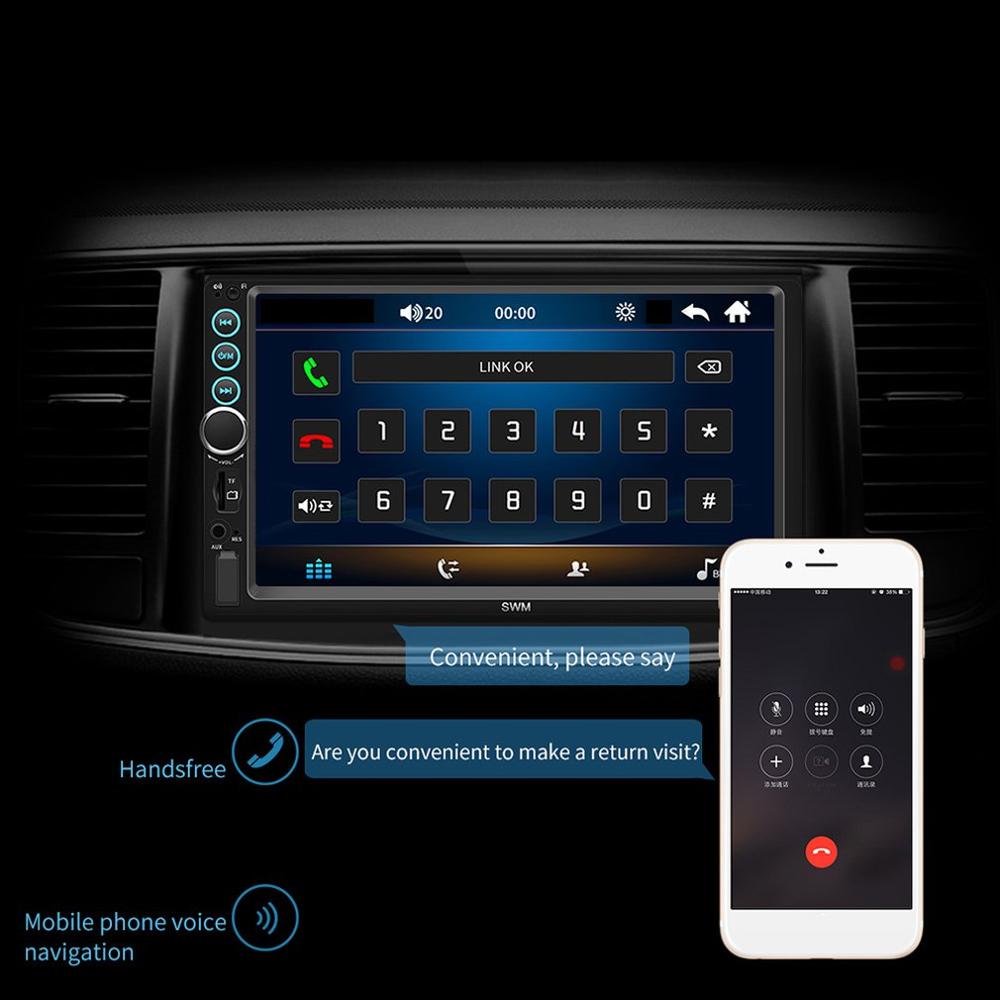 Radio autoradio 2 Din 7 "MP5 lecteur | Multimédia 2din, lien Audio miroir, commande de direction, autoradio