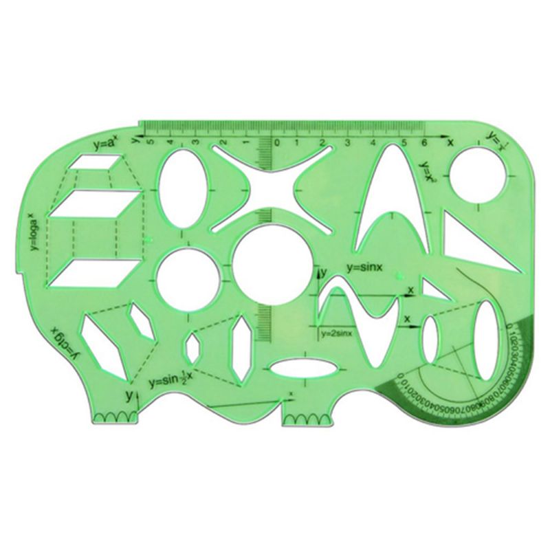 11 Pcs Drawings Templates Rulers Learn School Practical Measuring Multifunction 090F