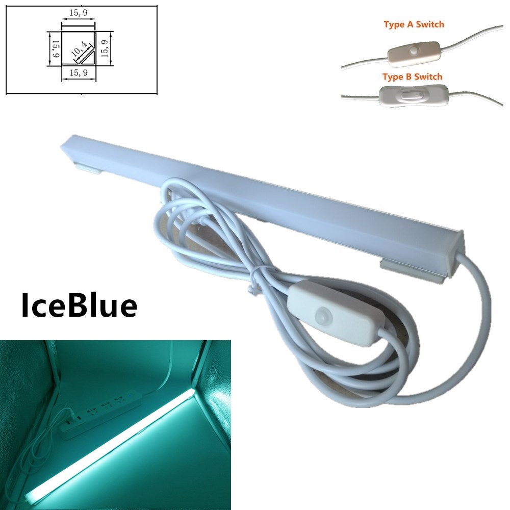 LED Bar Lights USB 2835 LED Hard Strip Tube with U Aluminium Shell Kitchen Aluminum for Under Cabinet Lighting Reading Desk Tabl