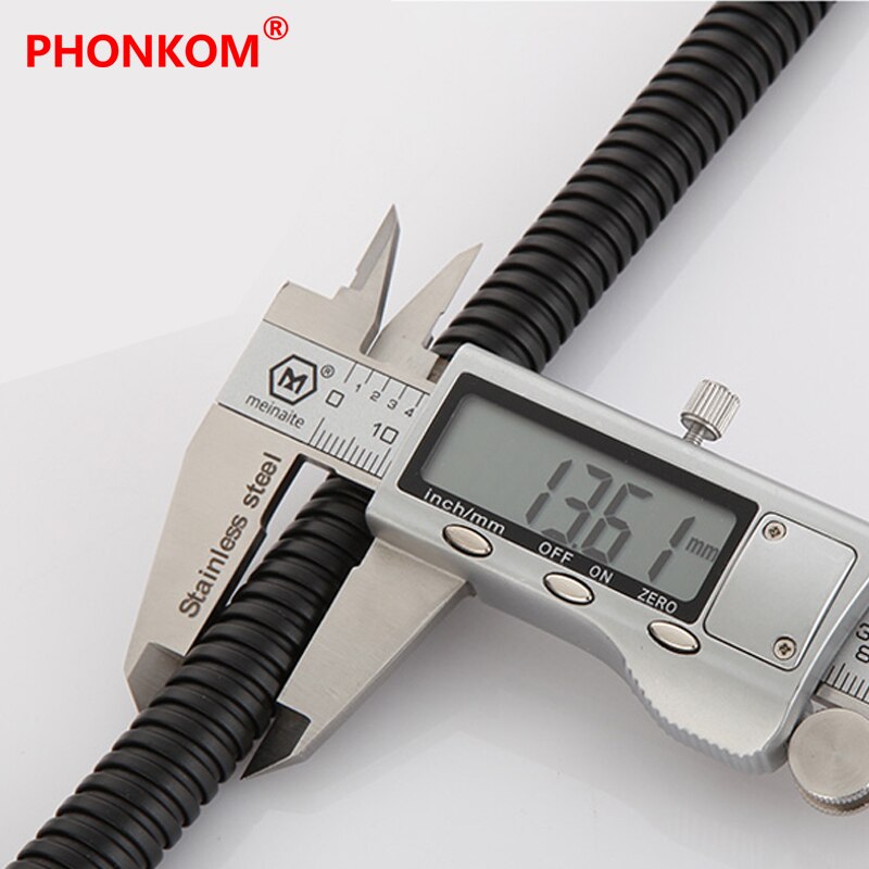 Phonkom Zwart Doucheslang 1.5M/2M Badkamer Handheld Douchekop Slang Flexibele Rvs Anti-Explosie buis Accessoires