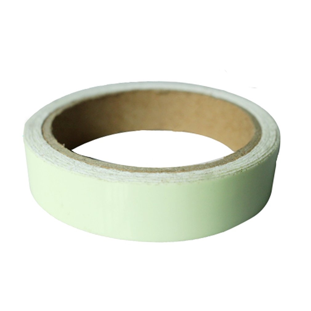 Ruban auto-adhésif réfléchissant en PVC, multicolore, auto-adhésif, Fluorescent amovible, bande d'avertissement sombre, nouveauté: blue green 1.5CMx1M