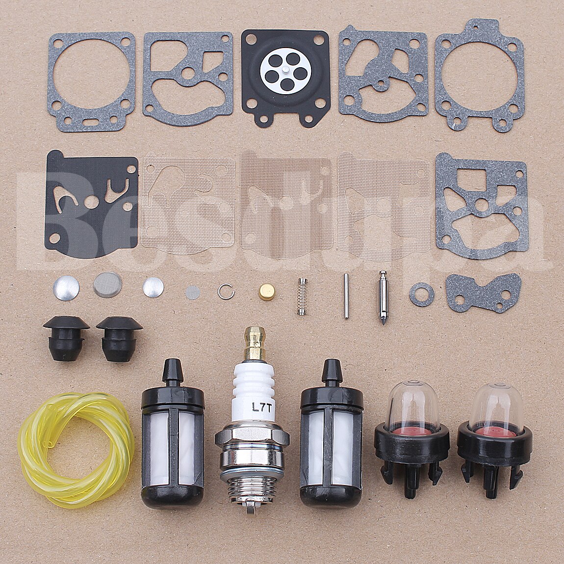 Carburetor Repair Fuel Filter Line Kit For Stihl FS36 FS40 FS44 Trimmer Engines Parts w Primer Bulb Spark Plug