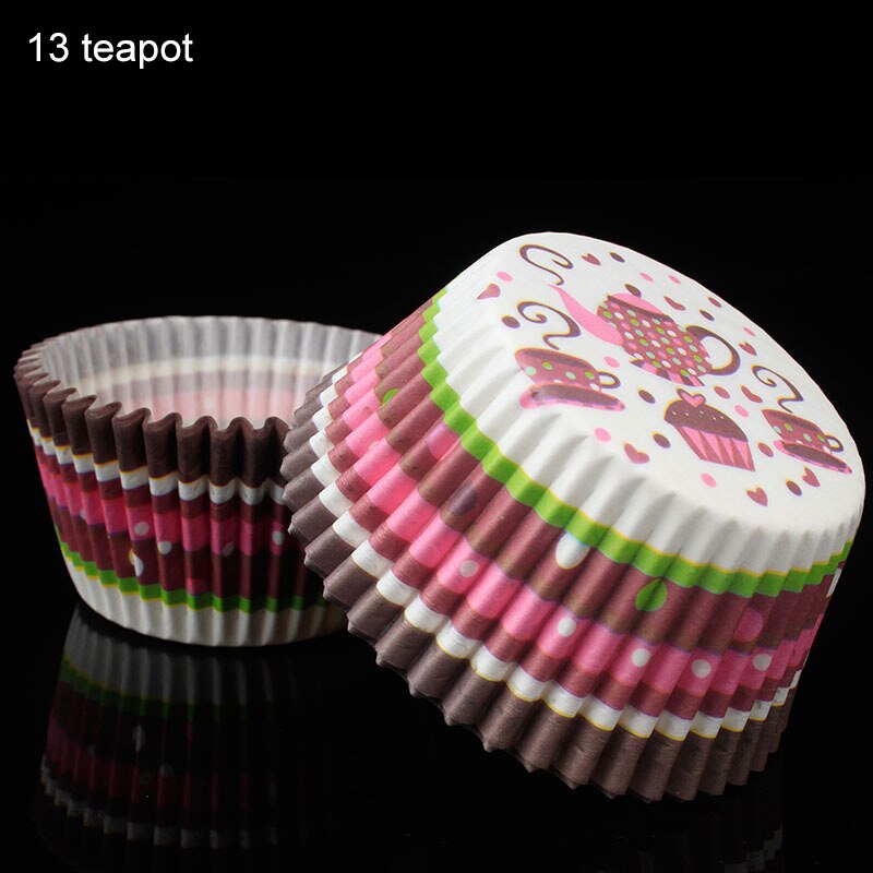 100 stk cupcake liner kageform anti-olie kage papir kopper køkken tilbehør muffin tilfælde kage dekorationsværktøj lille kageboks