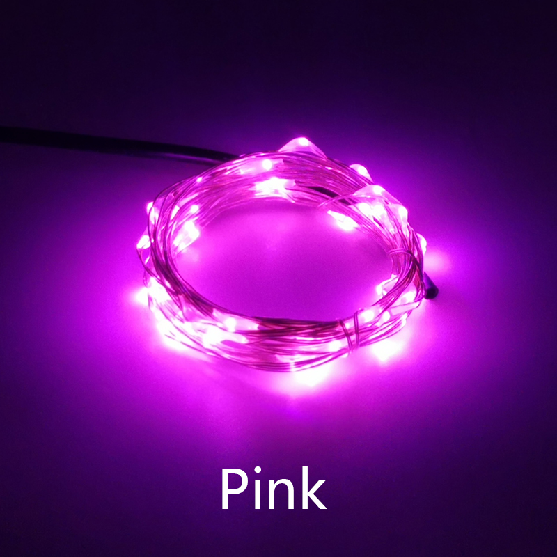 5Vusb Led Koperdraad Kerstverlichting String 10Leds/M 5/10M Enkele Kleur Of Kleurrijk Voor Kerst Feestelijke Verlichting Decoratie Diy: YELLOW / 350W
