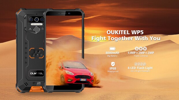 Batterie de téléphone d'origine oukitel WP5 8000maah 3.85V pour OUKITEL WP5 IP68 étanche Smartphone MT6761 5.5 pouces écran téléphone