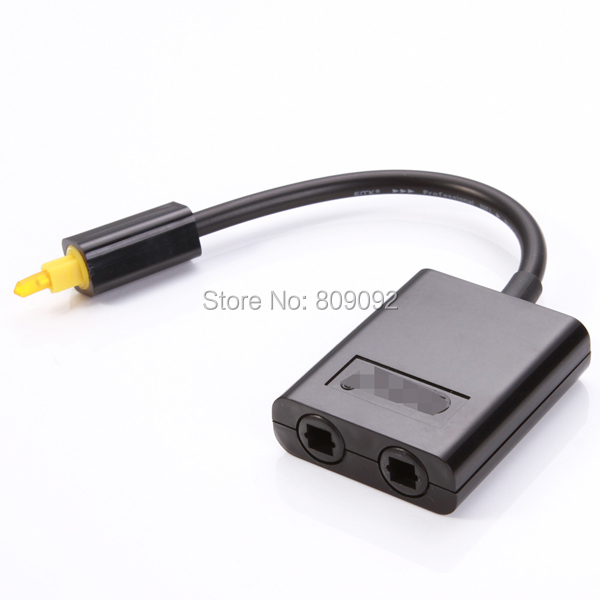 Digital toslink optisk fiber spdif 1 to 2 lydkabeladapter y-splitter til dvd cd tv