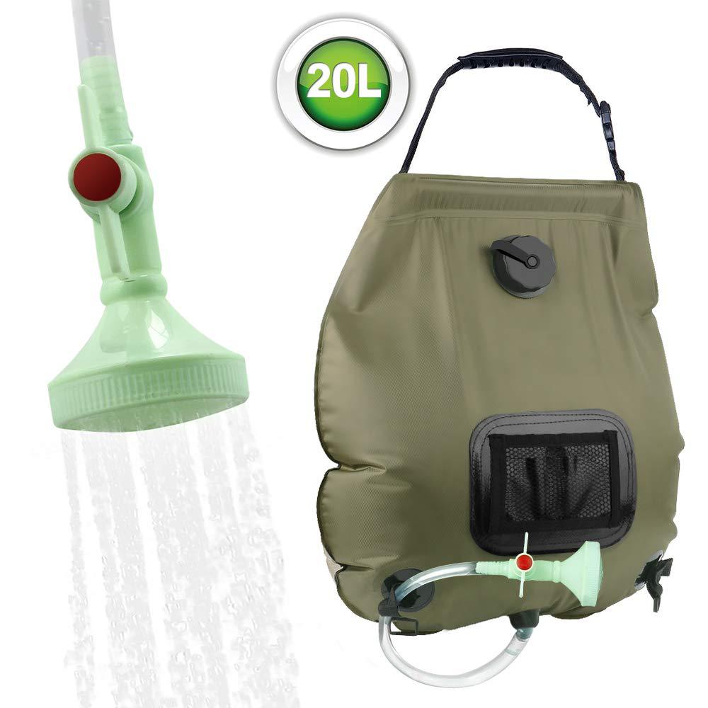 20L Outdoor Zwemmen Bag Solar Wandelen Camping Douche Bag Draagbare Verwarming Baden Water Opbergtas Slang Schakelbare Douchekop