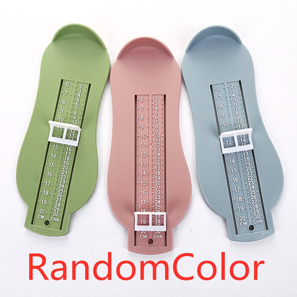3 Colors Baby Foot Ruler Kids Foot Length Measuring Device Child Shoes Calculator for Chikdren Infant Shoes Fittings Gauge Tools: Random Color
