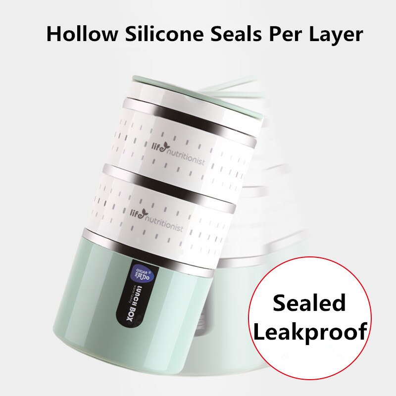 Japansk bärbar termisk matlåda matlåda i rostfritt stål för mat bentolåda läckagetät termos matbehållare matlåda