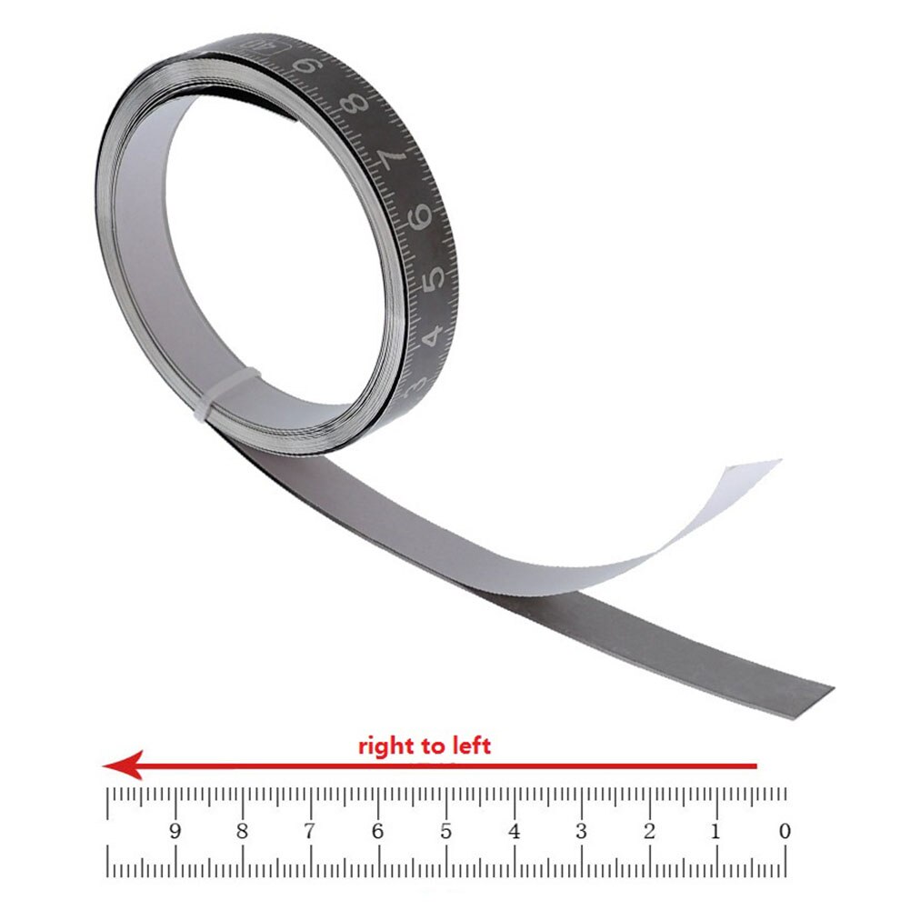 Stainless Steel Miter Track Tape Measure Self Adhesive Metric Steel Ruler Miter Saw Scale Woodworking Ruler Table Saw Band Track