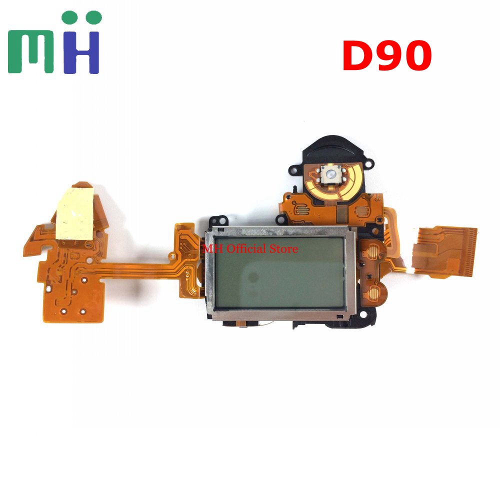 Pantalla de segunda mano para Nikon D90 LCD superior, cubierta superior, pieza de repuesto para cámara de Flex Cable FPC