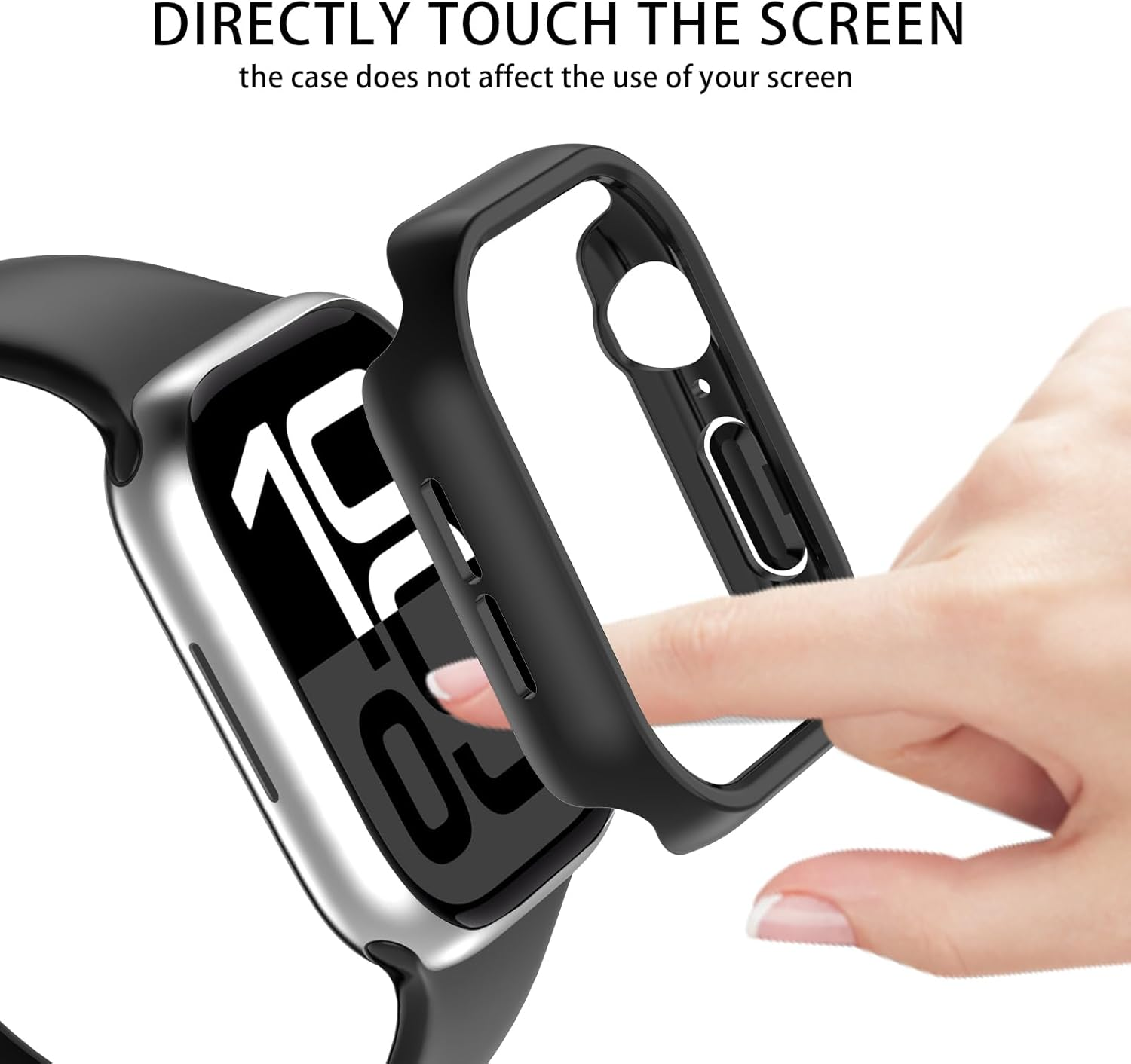 Cover for Apple Watch Case 44mm 40mm 45mm 41mm 42mm 38mm Accessories PC Protector bumper iWatch Series 8 7 SE 6 5 4 3 9 10 46mm