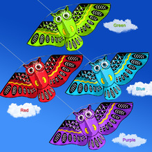 43x20 Inch Kleurrijke Cartoon Uil Vlieger Fly Kite met 50 m Lijn Outdoor Speelgoed voor Kinderen water Sport Vliegende Schijven