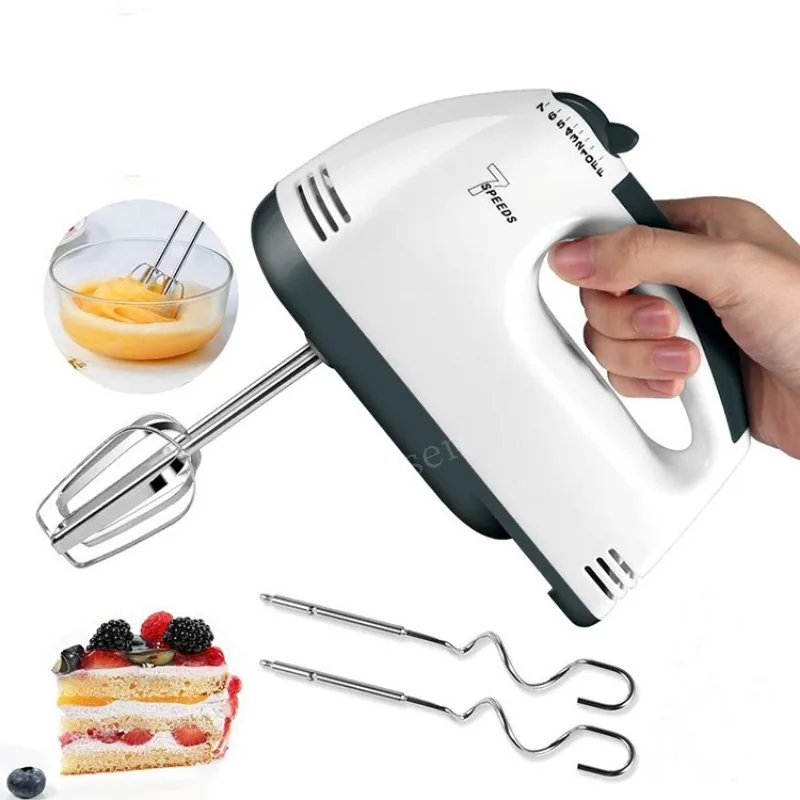 100W 7-Snelheden Elektrische Mixer Eierklopper Handheld Voedselmixers Eieren Verstikkende Blender Keuken Kookgereedschap Voor Bakroerder 220V