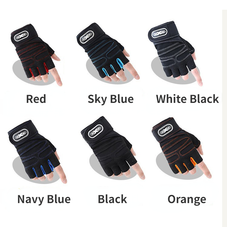 Fitness Handschoenen met halve vingers Heren Dames Beschermend Antislip Polsbeschermer Barbell Fietsuitrusting Trainingshandschoenen Sportoefening