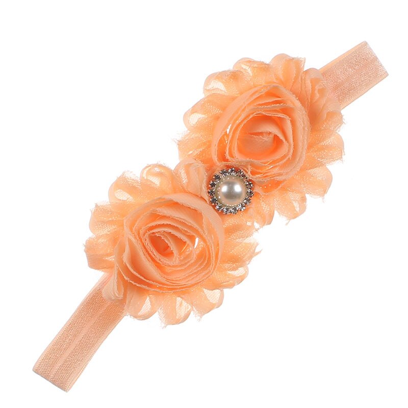 1 peça maya stepan headwrap flor floral bebê headwear meninas arco de cabelo hairband cabeça banda infantil recém-nascido arcos crianças rendas: Laranja