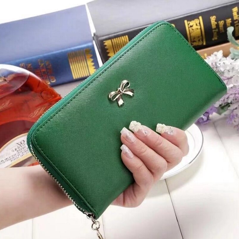 Women Ladies Leather Wallet Long Zip Purse Card Phone Holder Case Clutch Handbag Ladies Wallets: H