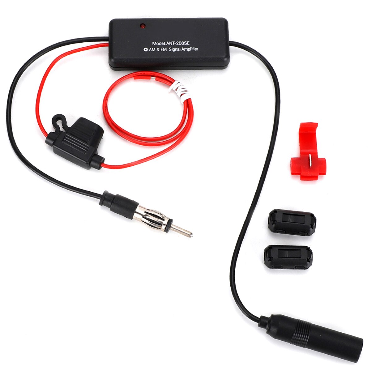 Car AM FM Radio Antenna Signal Amplifier With Magnetic Ring And Strong Anti-Interference For Noise Removal​​ Radio Signal AMP​