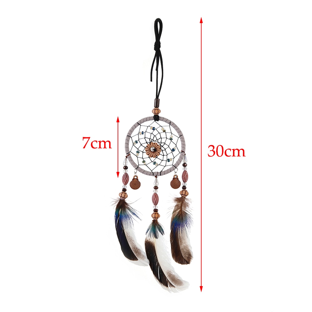 Auto Achteruitkijkspiegel Ornament Auto Decoratie Accessoires Auto Hanger Handgemaakte Dream Catcher Veer Opknoping