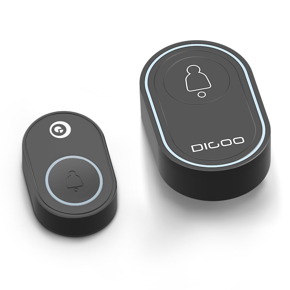 Digoo velkomst dørklokke 433 mhz trådløs dørklokke sikkerhed alarm smart dørklokke klokke 58 ringetoner valg indendørs udendørs klokke