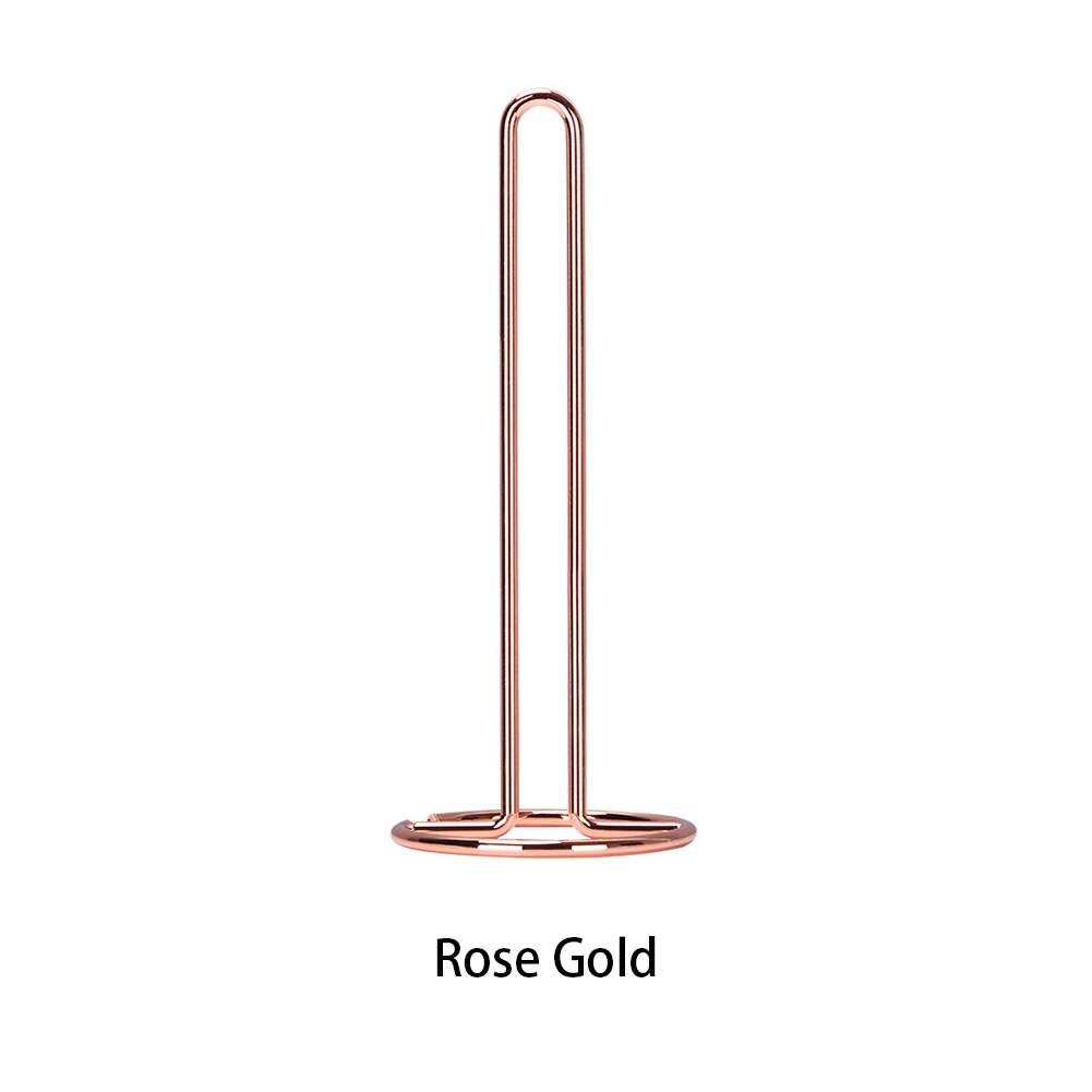 Roestvrijstalen Keuken Roll Papieren Handdoek Houder Badkamer Tissue Stand Servetten Rack Tissue Opbergrek Thuis Opslag Accessoires: Rose Gold