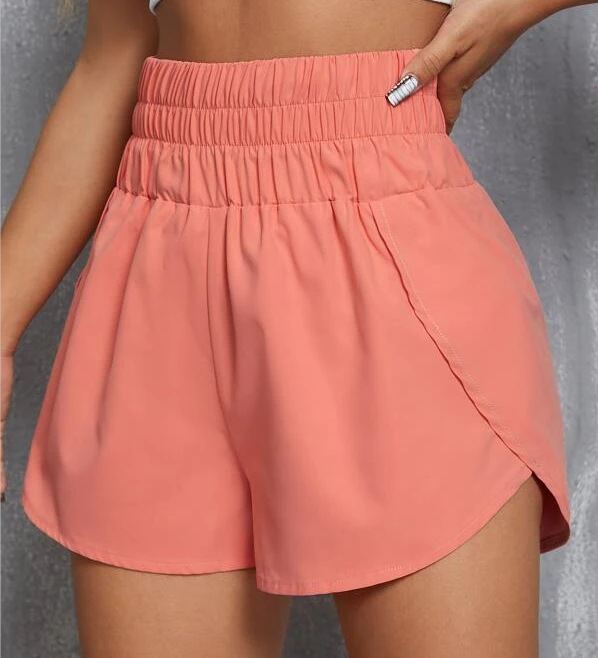 Boxershorts für Frauen jugendlich-Mädchen leichte ziehen-an-Hochhaus-kurze Hose Outfit Ich bin sportlichen Stil Sommer-Schulungen kurze Hose: L / Rosa