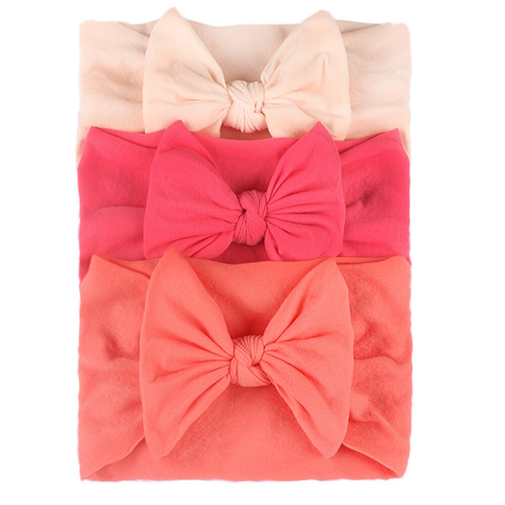 3Pcs/set Cute Baby Headband Lovely Bowknot Newborn Headbands Baby Girl Elastic Hair Bands Infant Toddler Baby Hair Accessories: F