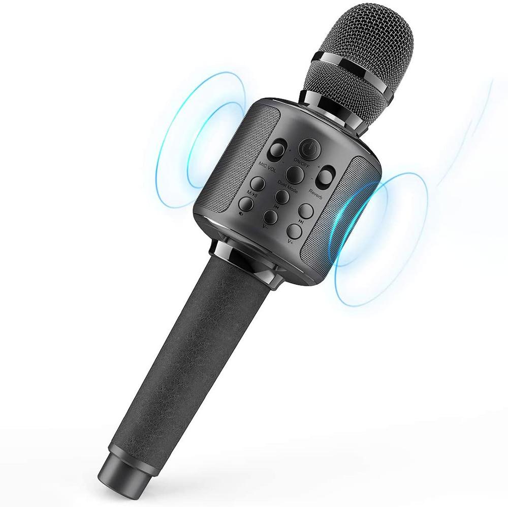 Karaoke Microfoon Draadloze Zingen Machine Met Bluetooth Speaker Voor Mobiele Telefoon/Pc, Draagbare Handheld Mic Speaker