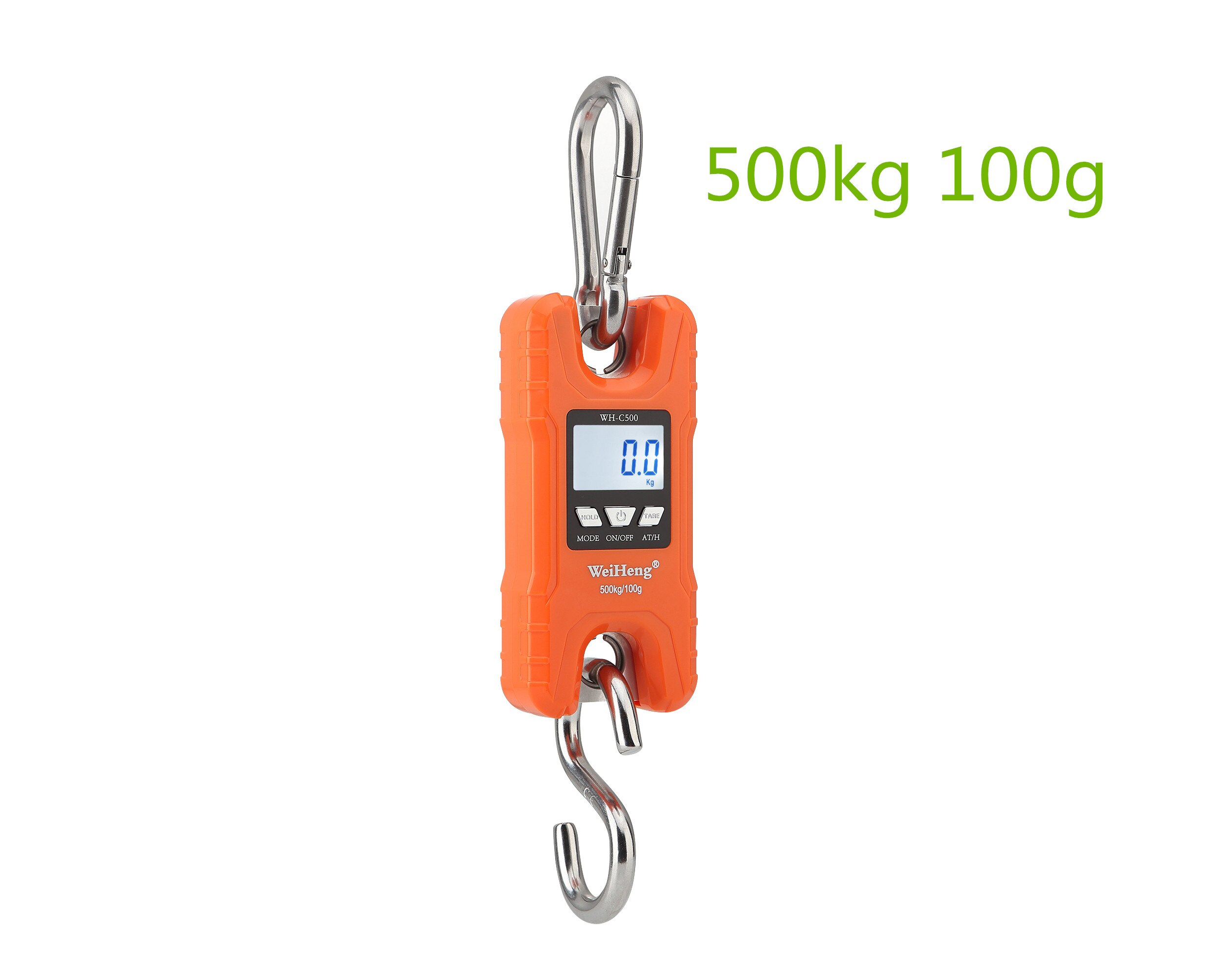 Báscula de grúa de 1000KG, balanza Digital de OCS-S1, 1Ton, 2000lb, LCD, alta precisión, Industrial, resistente, con gancho colgante: 500kg Orange