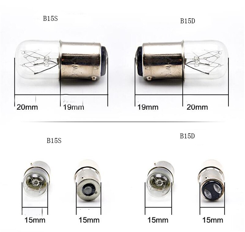 B15 Indicator Lamp 110 V 220 V 5 W Enkele/Dubbele Contact Bajonet Ponsmachine Tool Machine Indicator Alarm Licht 10 stks