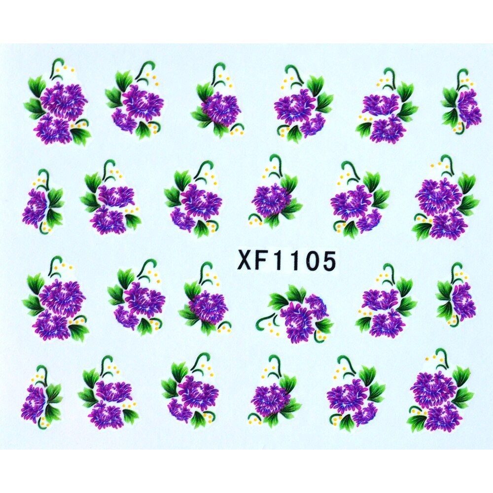 50 Vellen Water Transfer Decals Nail Art Sticker Gemengde 50 ontwerpen Blossom Bloem Nagels Tips Manicure Gereedschap XF1101-1150