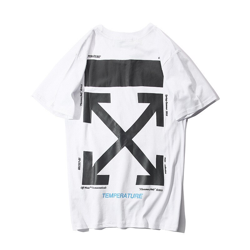Off White-Dieptepunt Shirt Zomer Mona Lisa Pijl Mannen En Vrouwen Korte Mouw T-shirt