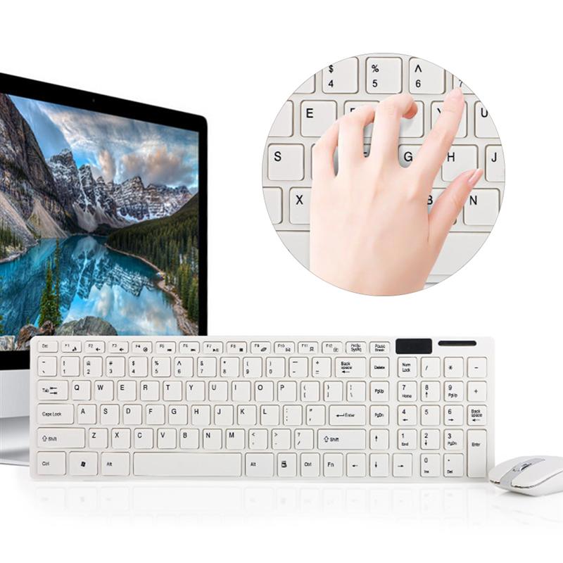 2.4G Home Keyboard Wireless Keyboard Ultra-Thin Office Keyboard With Mouse (With Keyboard Cover, Without Battery)