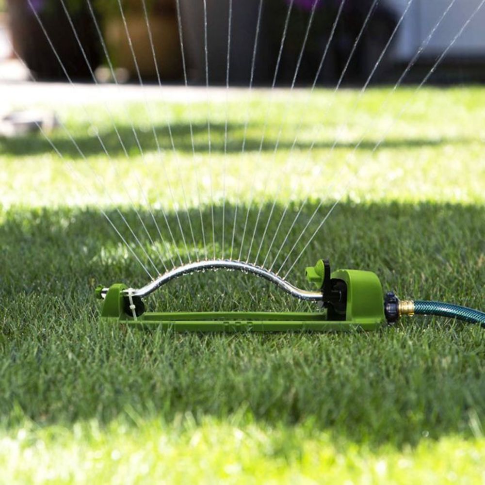 18-Hole Garden Sprinkler Automatic Swing Irrigation Sprinkler Swing Sprinkler Brass Nozzle Garden Lawn Watering Regadera Plantas