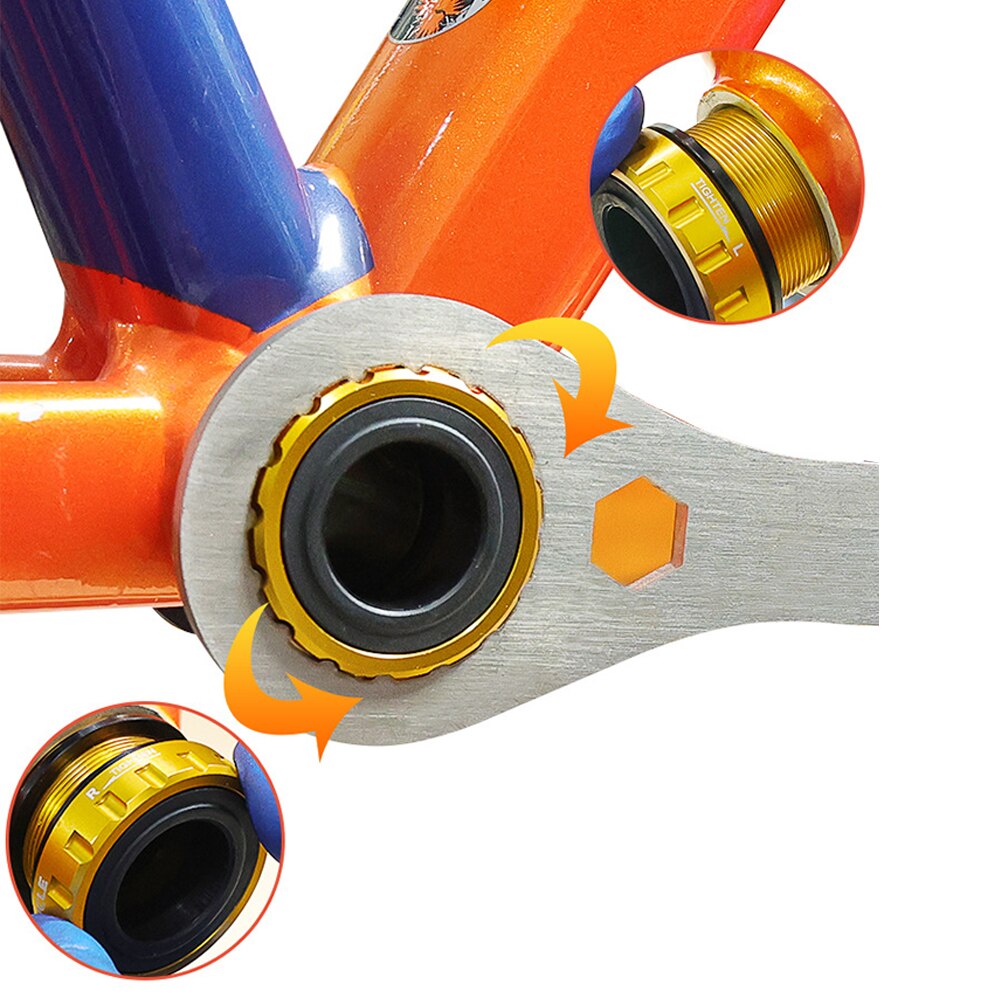 Bike Bottom Bracket MTB Road Bike Bicycle BB91 Threaded Bottom Bracket 68-73mm For-Shimano ID24mm Aluminum Alloy Cycling Parts