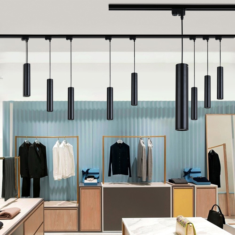 [DBF]Modern LED Track Rail Long tube 5W Pendant Lamp Island Bar Counte Shop Room Kitchen light fixtures hanglamp luminaire