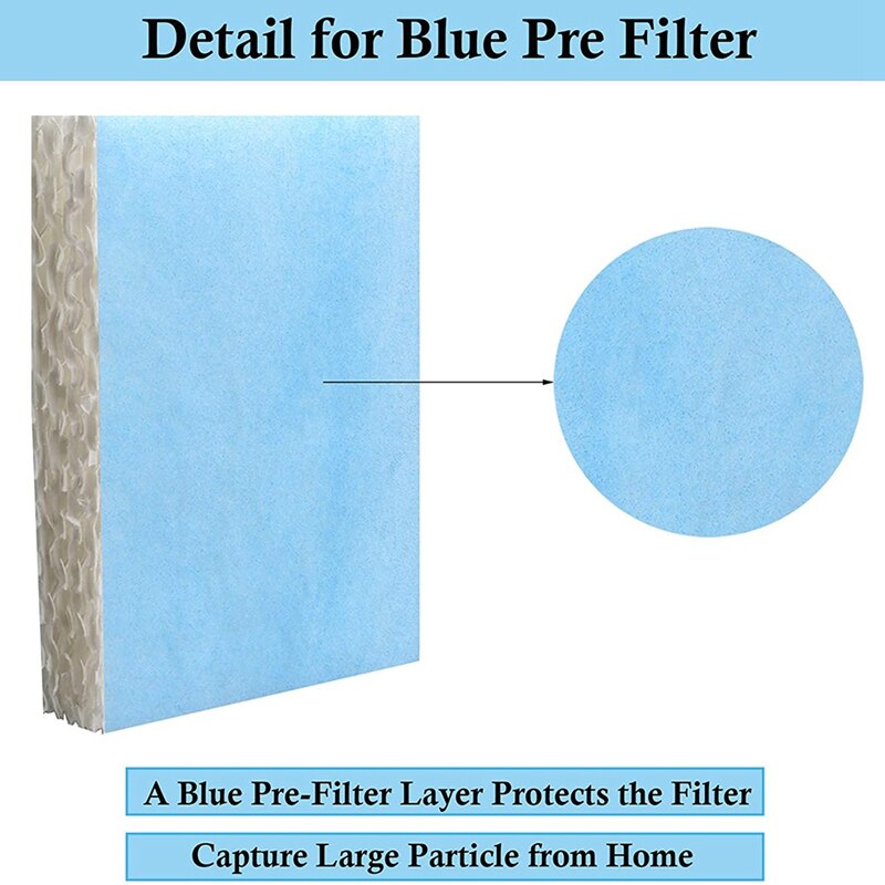 6 Pack Replacement Humidifier Filter Fit For Honeywell HFT600 HEV615 HEV615B HEV615W HEV620 HEV620B HEV620W HEV-615