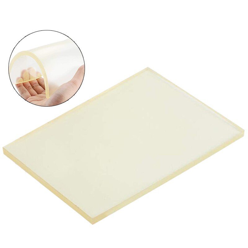 Lmdz fyrkantig nötplatta elastisk gummi plåt stansplatta elastisk gummi ark diy läder hantverktyg 20*15*0.8cm