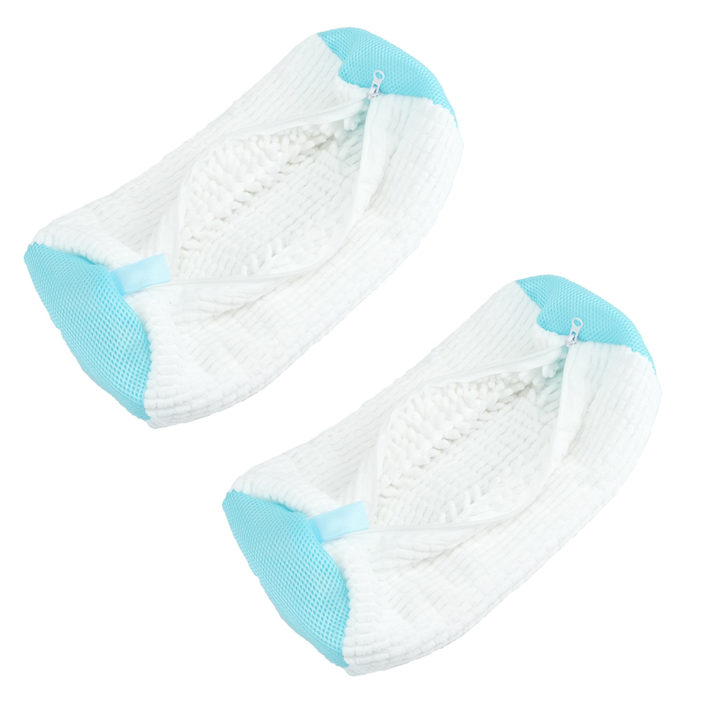 Schoenen wassen Tas Katoen Wasschoenen Beschermer Pluizige vezels Polyester Vriendelijk Anti-vervorming Schoenen Kleding Organizer: Bordeaux