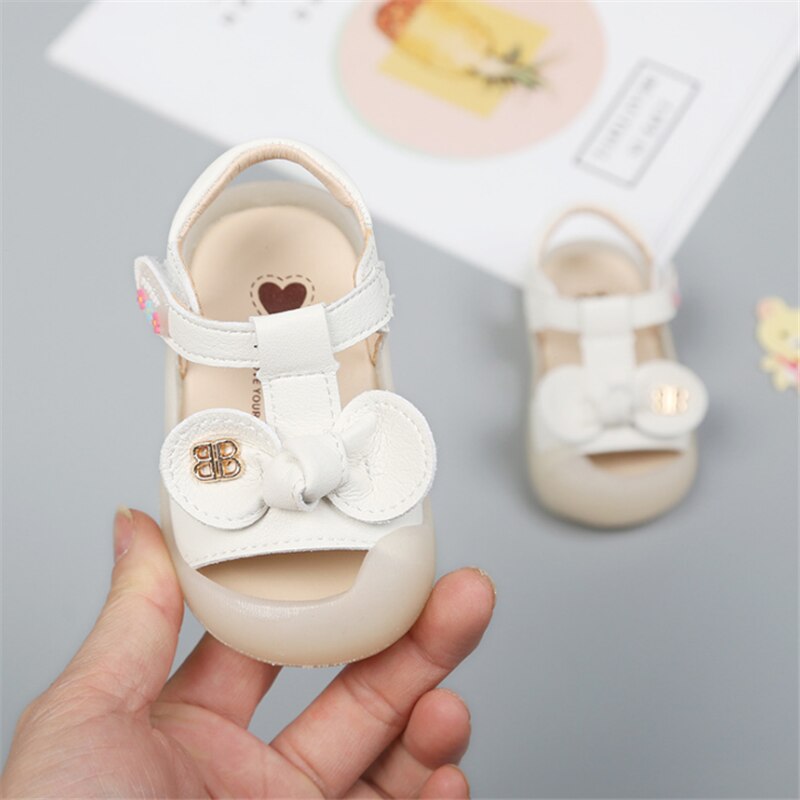 DIMI Neue Sommer Baby Mädchen Schuhe Nette Bogen Mädchen Kleinkind Prinzessin Sandalen abgeschlossen Zehe Weiche Pu Leder Kleinkind Schuhe für Mädchen