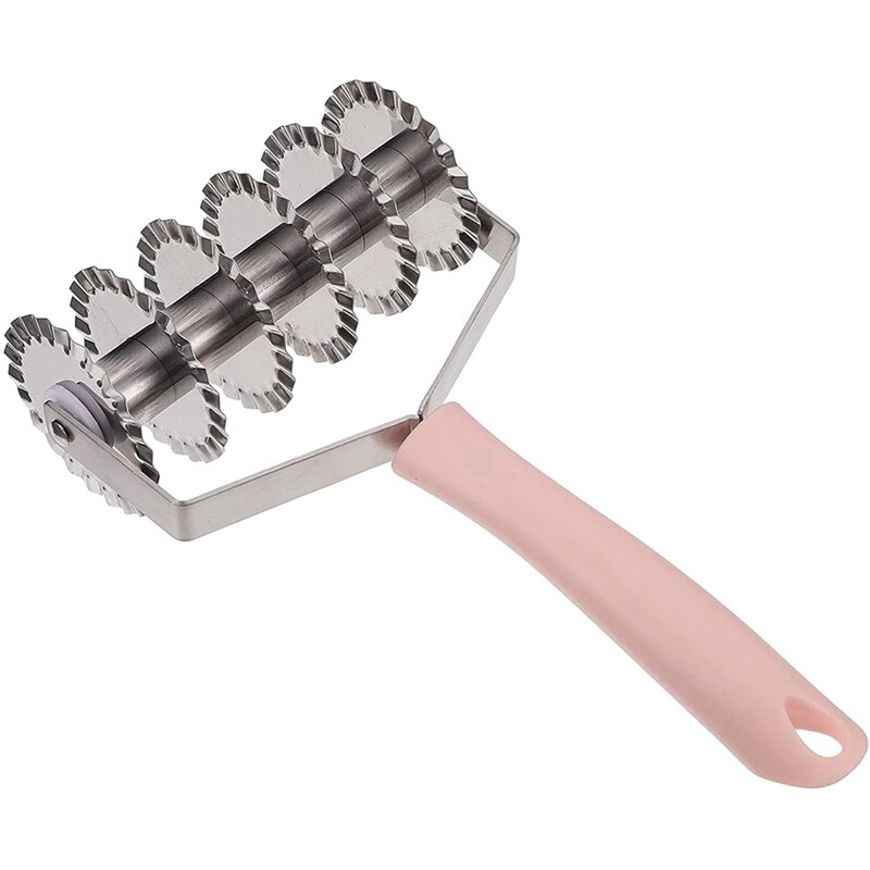 Praktische Pizza Cutter Edelstahl Pizza Rad Pizza Rolle 6 Räder Teig Cutter Küche Spielereien für Pizza Gebäck Kuchen: Pflaume