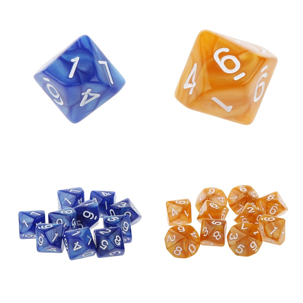 20 stuks  d10 acryl dobbelstenen 22mm tafelkaartspel rekwisieten voor